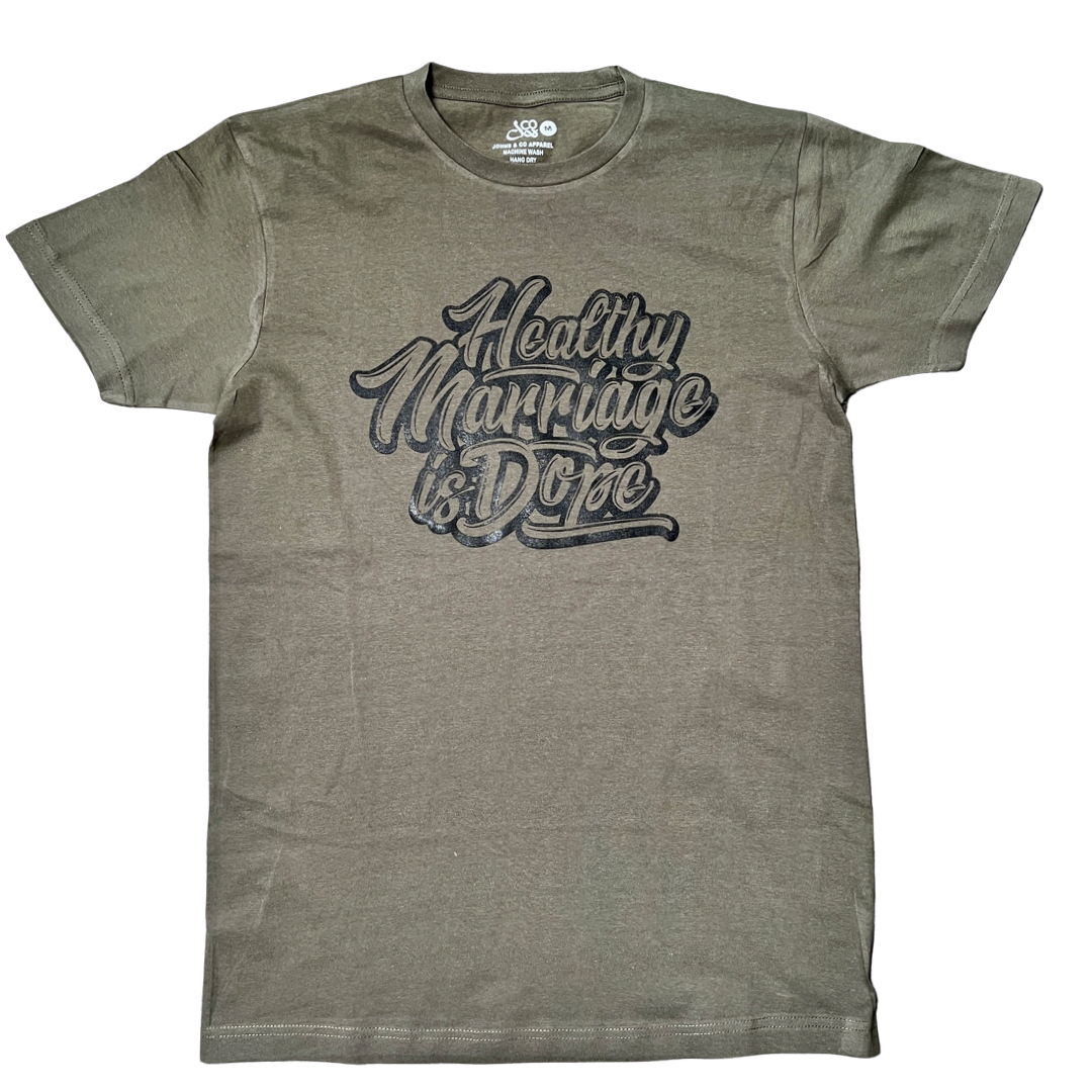 03 - HMID Script Olive Green Tee